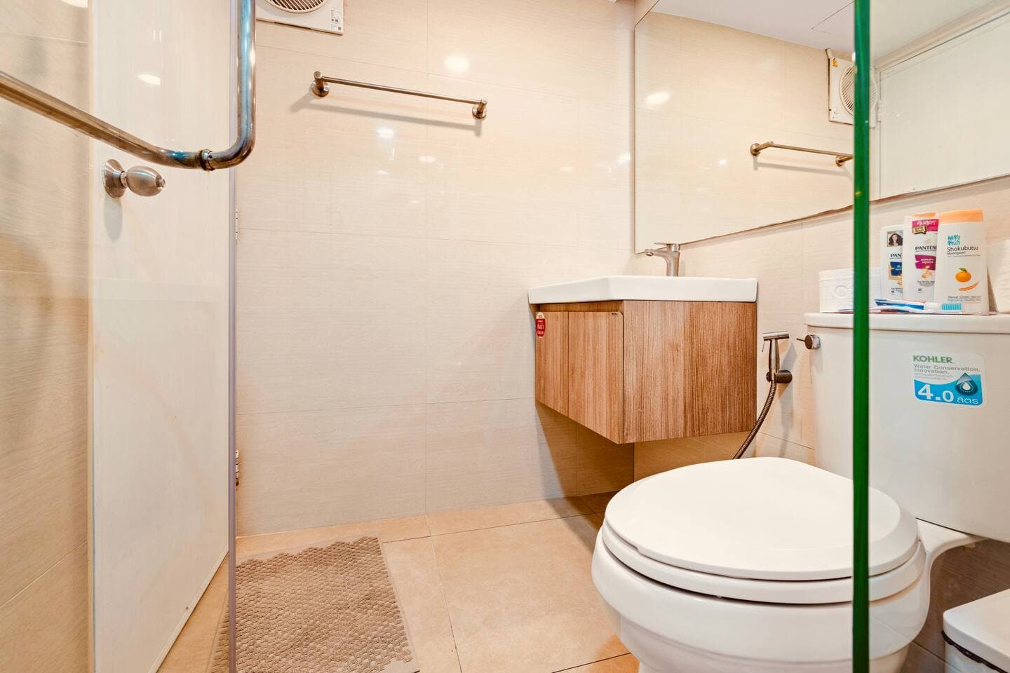 Modern bathroom detail with clean tiling and quality fixtures – 7th Floor Unit