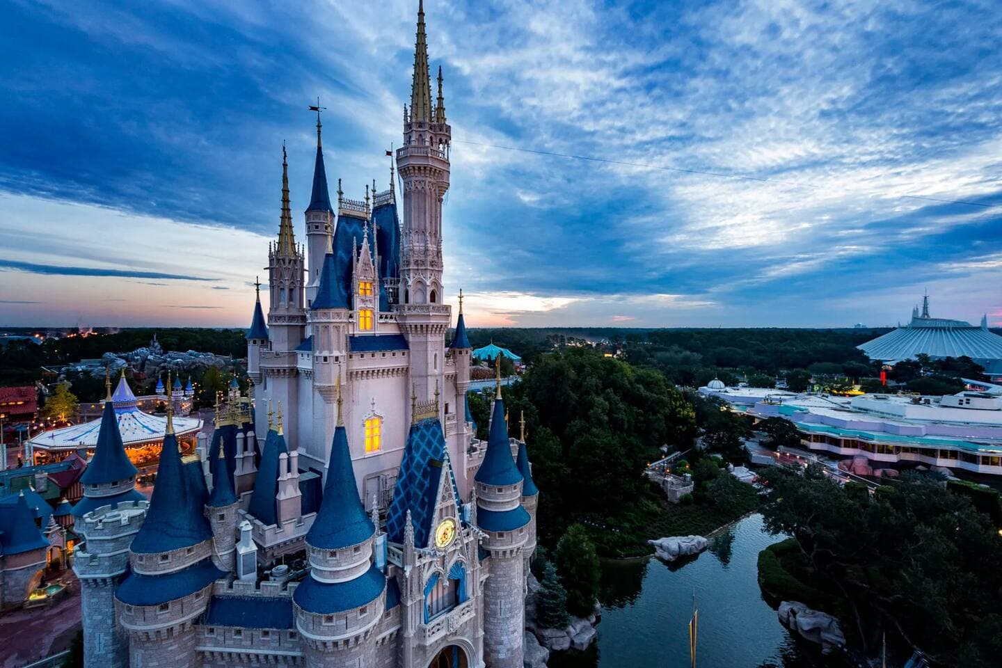 The iconic Cinderella Castle at Magic Kingdom, Walt Disney World – 20 mins from the villa