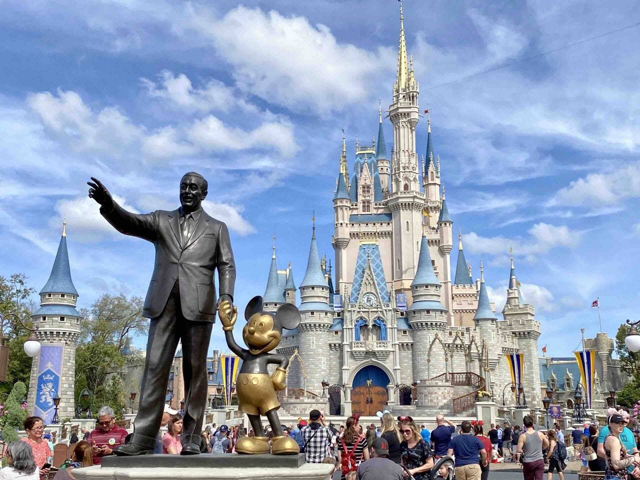 The iconic Cinderella Castle at Walt Disney World Resort – 20 mins away
